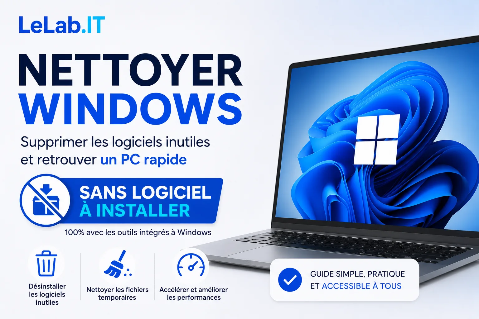Nettoyer Windows correctement sans logiciel inutile