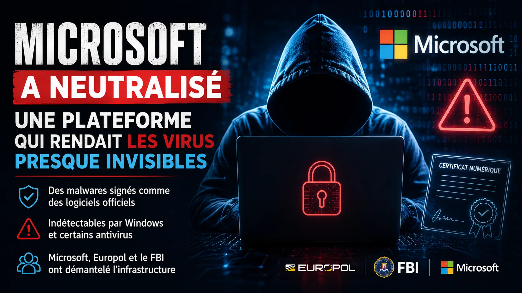 Microsoft a neutralisé une plateforme qui rendait les virus presque invisible